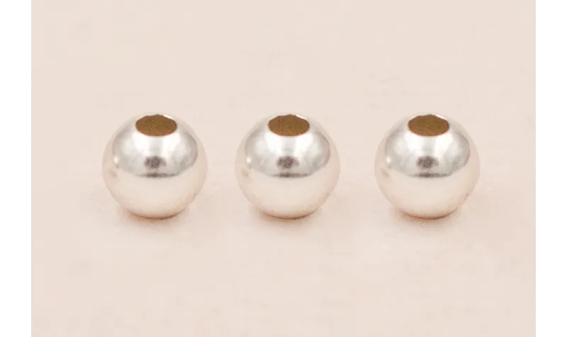 Bola lisa 4mm PLATA / Cuentas Metálicas de Plata 925