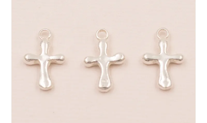 Colgante CRUZ PLATA 16*10mm / Cuentas Metálicas de Plata 925