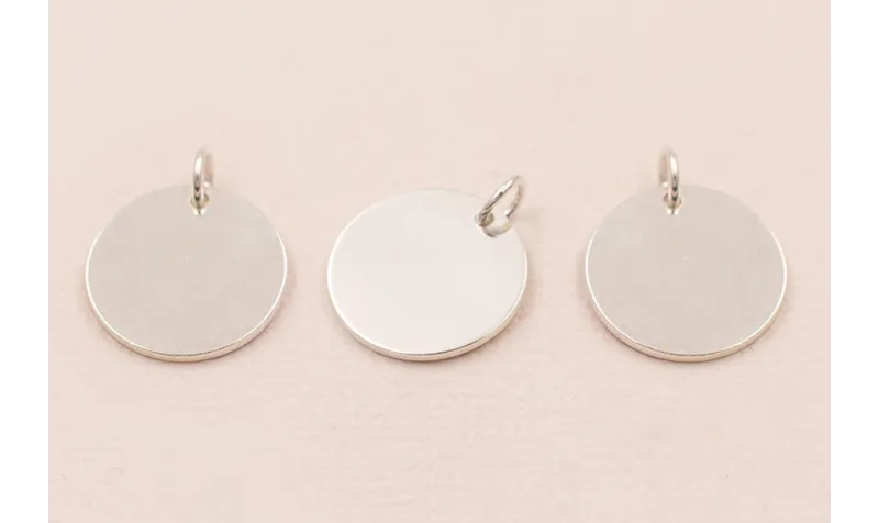 Chapita PLATA 925  de15mm / Cuentas Metálicas de Plata 925