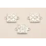 Entrepieza Plata 925 Baldosa Bilbao 9*9mm / Cuentas Metálicas de Plata 925