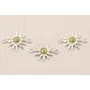 Pieza Eguzkilore 20-12mm Plata 925 y baño Oro / Cuentas Metálicas de Plata 925