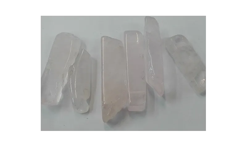 Listón de cuarzo natural Rosa 30-38*8 aprox / Semipreciosas de 