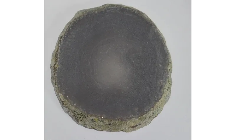 Chapa Agatha mate 9,5cms GRIS / Semipreciosas de 