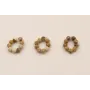 aro de 9 Piedras Cuarzo Tonos Marrones / Semipreciosas de 