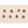 Bola Facetada Piedra Cuarzo 2*2mm color Marrón / Semipreciosas de 