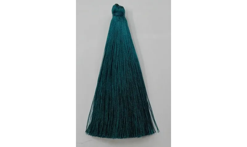 Pompon de 80mm Azul Petróleo /Cuentas de  Tela 