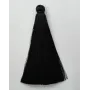 Pompon de 80mm Negro /Cuentas de  Tela 