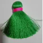 Pompón ancho 60mm*15mm verde /Cuentas de  Tela 