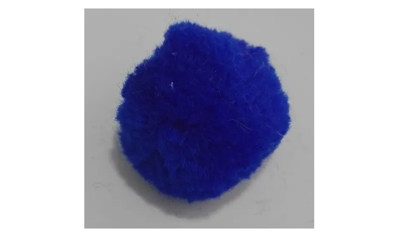 Borla 20mm Azul /Cuentas de  Tela 