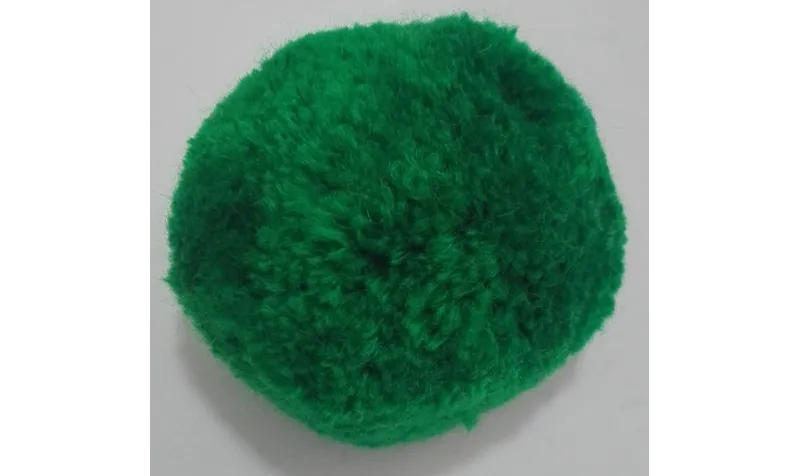 Borla 45mm Verde /Cuentas de  Tela 