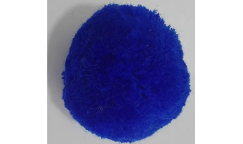 Borla 45mm Azul /Cuentas de  Tela 