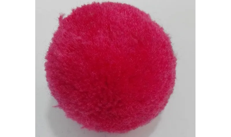 Borla 45mm Coral /Cuentas de  Tela 