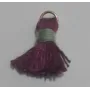 Pompon bicolor 16mm Granate-Gris /Cuentas de  Tela 