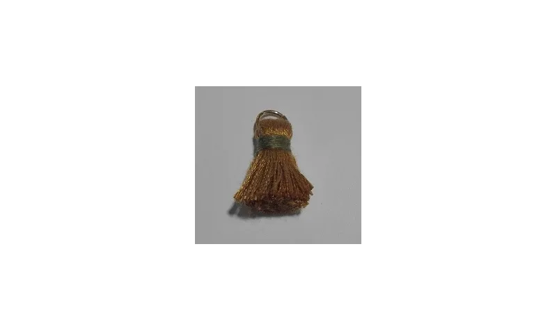 Pompon cordón grueso 25mm Ocre-Marrón /Cuentas de  Tela 