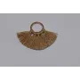 Aro 10mm Multipompón Marrón /Cuentas de  Tela 