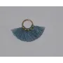 Aro 10mm Multipompón Azul /Cuentas de  Tela 