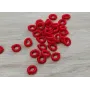 Aro Elástico 5mm. Agujero de 3mm. ROJO /Cuentas de  Tela 