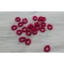 Aro Elástico 5mm. Agujero de 3mm. Granate /Cuentas de  Tela 