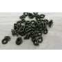 Aro Elástico 5mm. Agujero de 3mm. Verde Oscuro /Cuentas de  Tela 