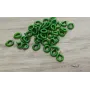 Aro Elástico 5mm. Agujero de 3mm. Verde /Cuentas de  Tela 