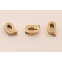 Letra Q 7*6*2 Oro / Cuentas Metálicas de Latón / Zamak