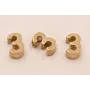 Pieza Número 3 7*6*2 Oro / Cuentas Metálicas de Latón / Zamak