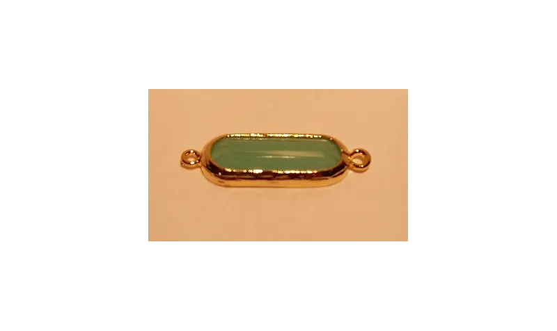 Cristal 16*5mm doble Aro Opal Agua / Cuentas Metálicas de Latón / Zamak