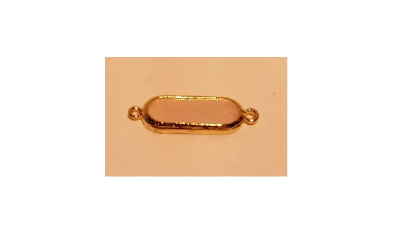 Cristal 16*5mm doble Aro Rosa Opal / Cuentas Metálicas de Latón / Zamak