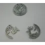 Ciervo-cerbatillo 2 piezas 23mm Plata Vieja / Cuentas Metálicas de Latón / Zamak