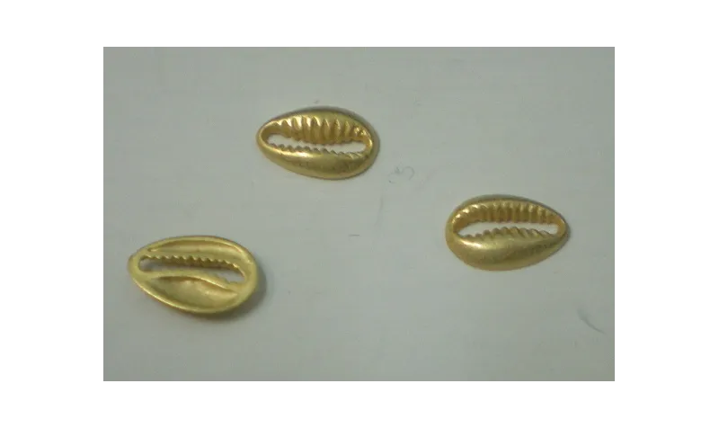 Pieza Conchita de Mar 10*8mm Oro Mate / Cuentas Metálicas de Latón / Zamak
