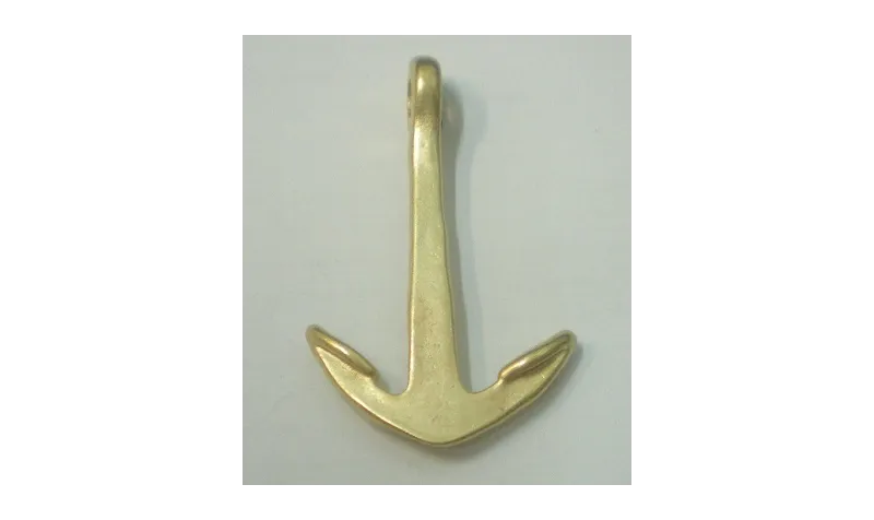 Ancla 34*23mm Oro Mate / Cuentas Metálicas de Latón / Zamak