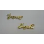 Love 16*10mm Oro Mate / Cuentas Metálicas de Latón / Zamak