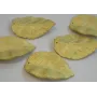 Cuenta Hoja 32*22 Oro Mate / Cuentas Metálicas de Latón / Zamak