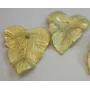 Cuenta Hoja 35*26mm triangular Oro Mate / Cuentas Metálicas de Latón / Zamak