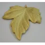 Cuenta Hoja Grande 60*50mm Oro Mate / Cuentas Metálicas de Latón / Zamak