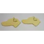 Cabeza Perro oreja levantada 20*30mm Oro Mate / Cuentas Metálicas de Latón / Zamak