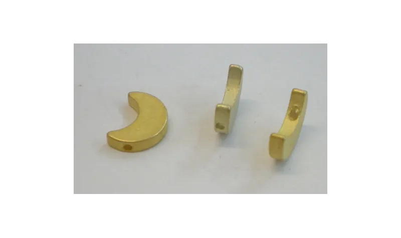 Cuenta Luna 12*8mm Oro Mate / Cuentas Metálicas de Latón / Zamak