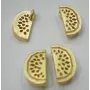 Sandía 13*6mm O.Mate / Cuentas Metálicas de Latón / Zamak