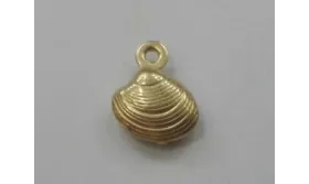 Colgante Almeja Pequeña 8*6*2mm / Cuentas Metálicas de Latón / Zamak