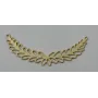 Pieza labrada Oro 50*8 / Cuentas Metálicas de Latón / Zamak