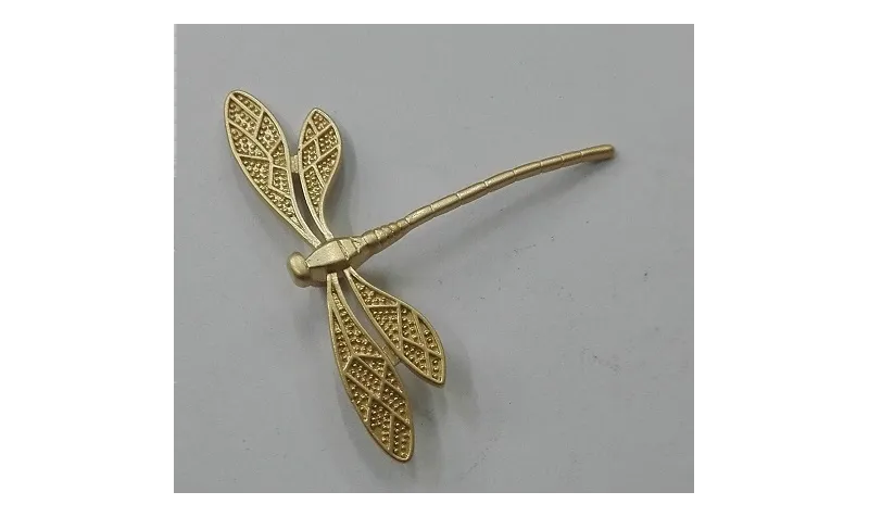 Colgante Libélula Oro 40*40 / Cuentas Metálicas de Latón / Zamak