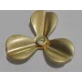 Flor 3 pétalos 22mm diametro Oro Mate / Cuentas Metálicas de Latón / Zamak
