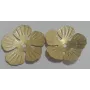 Colgante Flor 5 pétalos 30mm diámetro Oro Mate / Cuentas Metálicas de Latón / Zamak