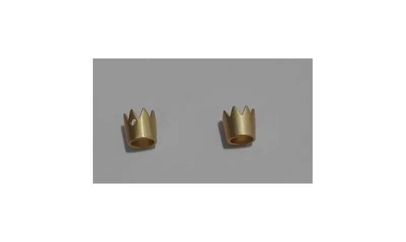 Colgante Corona 7*7mm Oro Mate / Cuentas Metálicas de Latón / Zamak