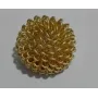 Cuenta Bola rizada Oro Mate 20mm / Cuentas Metálicas de Latón / Zamak