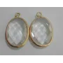 Pieza Ovalo  17*13mm transparente / Cuentas Metálicas de Latón / Zamak