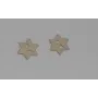 Estrella 2 agujeros 9.5mm oro mate / Cuentas Metálicas de Latón / Zamak