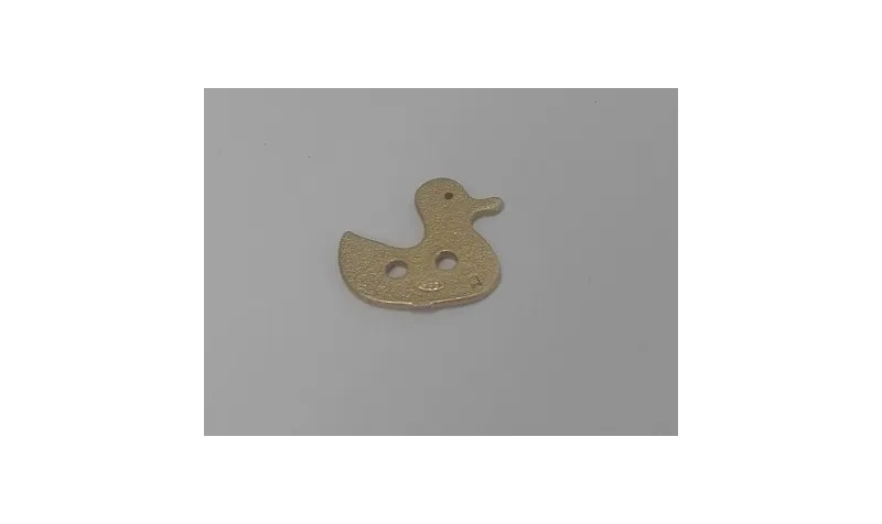 Cuenta Pato 2 agjueros 14*13mm oro mate / Cuentas Metálicas de Latón / Zamak