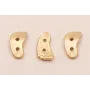 Pie 2 agujeros 14*7mm oro mate / Cuentas Metálicas de Latón / Zamak