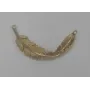Hoja retorcida 45*9mm oro mate / Cuentas Metálicas de Latón / Zamak